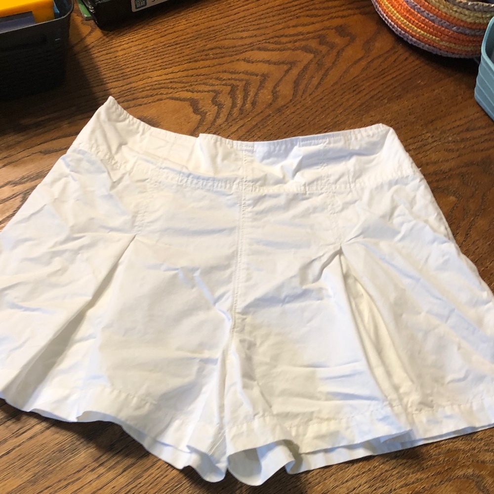Free People Women’s White Pleated Skort-Style Shorts